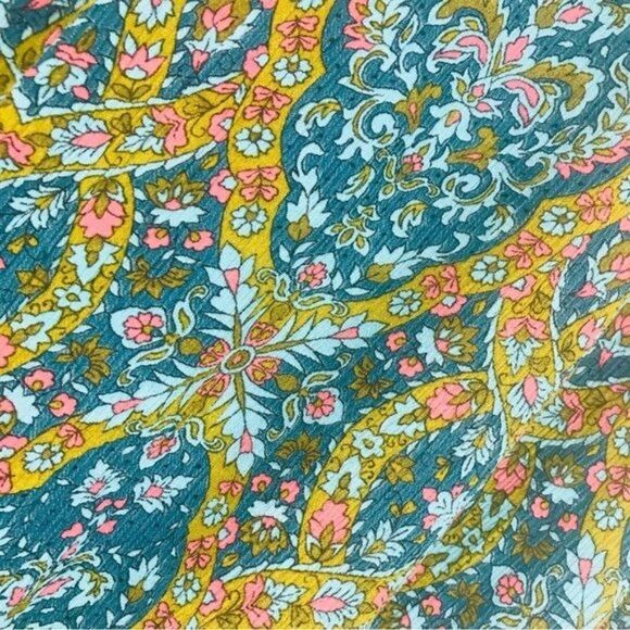 WORLD MARKET Boho Embroidered Floral Print Kaftan Maxi Dress Size One Size - Picture 8 of 10